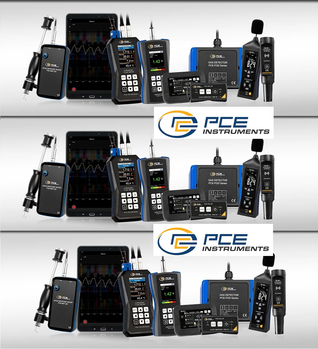 PCE instruments Tools and Equipment for Measuring, Weighing and Control Systems
